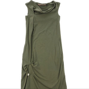 Manila Grace Military Green Asymmetric Dress Girl